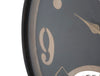Orologio da parete color nero e legno naturale per salotto e cucina