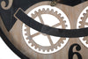 Orologio da parete color nero e legno naturale per salotto e cucina