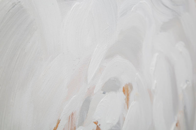 Dipinto su tela rose bianche con intelaiatura in legno per decorazioni ambienti