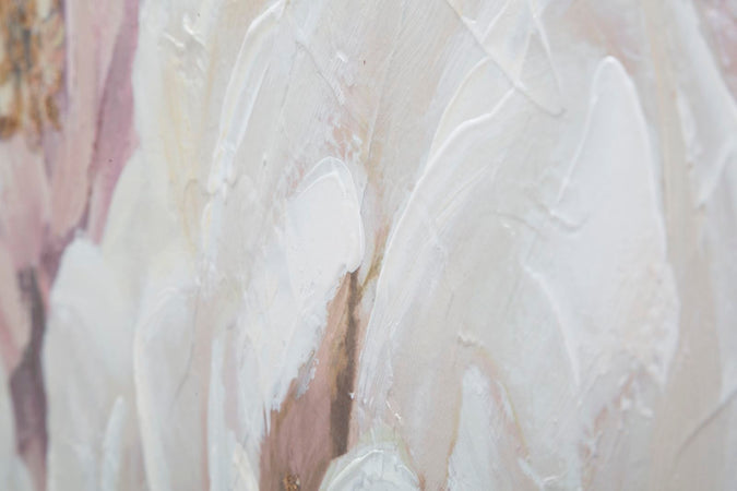 Dipinto su tela rose con intelaiatura in legno per decorazioni ambienti
