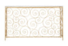 Console Spiral struttura in metallo color oro ripiano in vetro per interni
