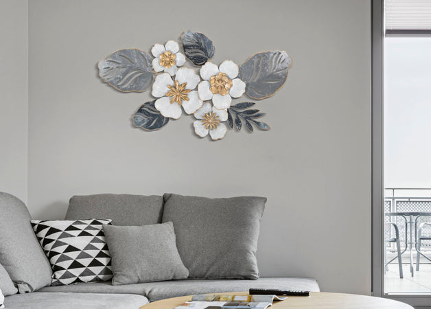 Composizione floreale decorativa in ferro per decorazioni ambienti