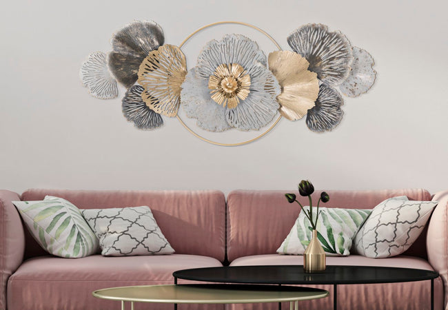 Pannello floreale decorativo in ferro per decorazioni ambienti
