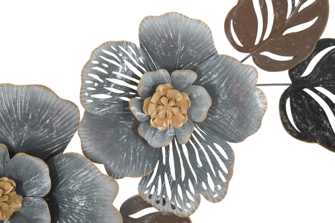 Composizione floreale decorativa Greys in ferro per decorazioni ambienti