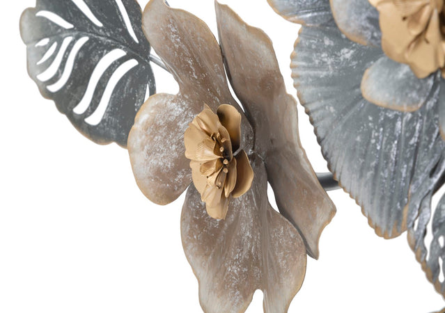 Composizione floreale decorativa Greys in ferro per decorazioni ambienti