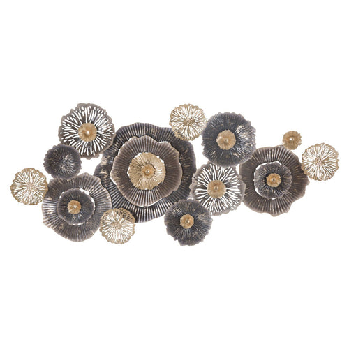 Composizione floreale decorativa Browny in ferro per decorazioni ambienti