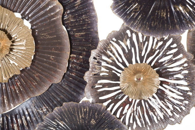 Composizione floreale decorativa Browny in ferro per decorazioni ambienti