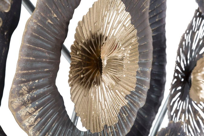 Composizione floreale decorativa Browny in ferro per decorazioni ambienti