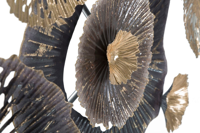Composizione floreale decorativa Browny in ferro per decorazioni ambienti