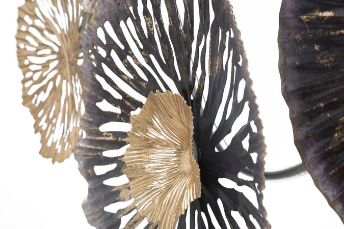 Composizione floreale decorativa Browny in ferro per decorazioni ambienti