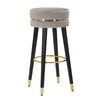 Sgabello da bar Paris in poliestere gambe in legno colore nero per interni