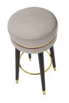 Sgabello da bar Paris in poliestere gambe in legno colore nero per interni