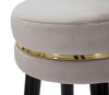 Sgabello da bar Paris in poliestere gambe in legno colore nero per interni