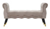 Panchetta Paris in poliestere gambe in legno colore nero per interni