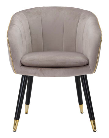 Poltrona "Paris" in poliestere gambe in metallo color nero e oro per interni