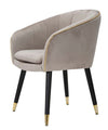 Poltrona Paris in poliestere gambe in metallo color nero e oro per interni