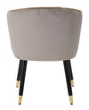 Poltrona Paris in poliestere gambe in metallo color nero e oro per interni