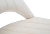 Sedia Flex in velluto color crema e gambe in metallo color oro per interni