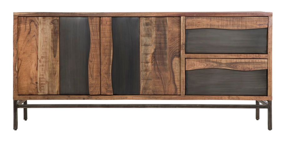 Mobile "Yellowstone" in legno di acacia per interno 175 x 40 x 80h cm