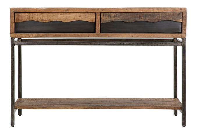 Console "Yellowstone" struttura in legno di acacia e metallo per interni