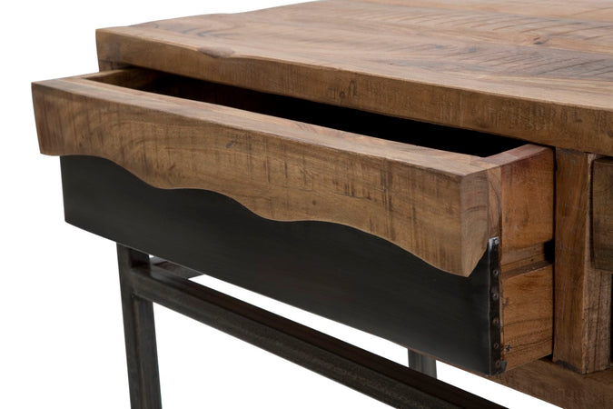 Console "Yellowstone" struttura in legno di acacia e metallo per interni