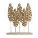 Foglie decorative in ferro color oro con base per decorazioni ambienti
