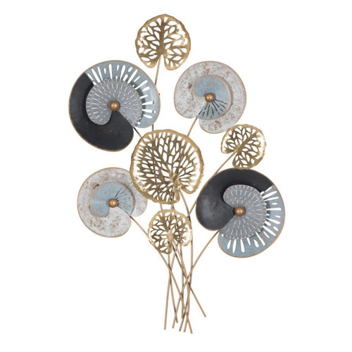 Pannello con fiori decorativi in ferro per decorazioni ambienti