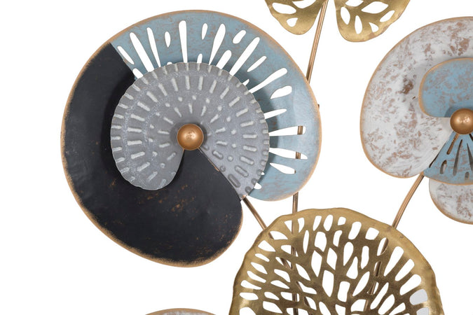Pannello con fiori decorativi in ferro per decorazioni ambienti