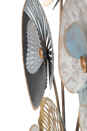 Pannello con fiori decorativi in ferro per decorazioni ambienti