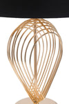 Lampada da tavolo Maxt in metallo color oro e tessuto colore nero per interni
