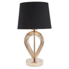Lampada da tavolo Maxt in metallo color oro e tessuto colore nero per interni