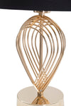 Lampada da tavolo Maxt in metallo color oro e tessuto colore nero per interni