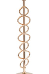 Lampada da tavolo in metallo color oro e tessuto colore nero per interni