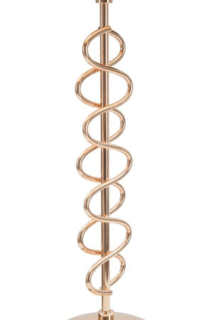 Lampada da tavolo in metallo color oro e tessuto colore nero per interni