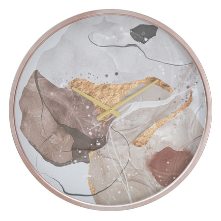 Orologio da parete in ferro, legno MDF e vetro per salotto e cucina