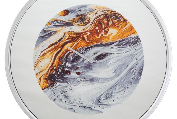 Orologio da parete in ferro con copertura in vetro per salotto e cucina
