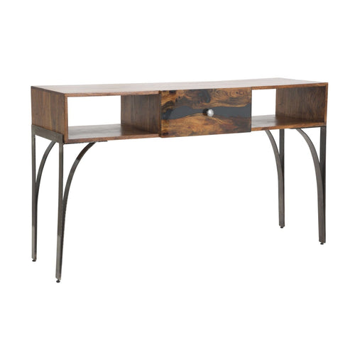 Console Mustang struttura in legno di acacia e metallo per interni