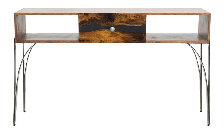 Console "Mustang" struttura in legno di acacia e metallo per interni
