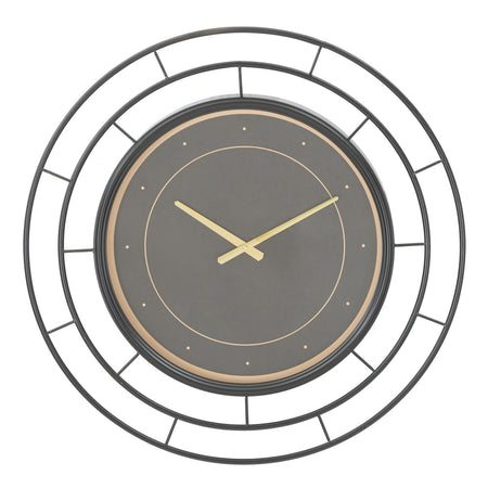 Orologio da parete in ferro color nero per salotto e cucina