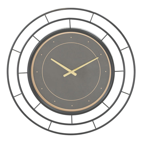 Orologio da parete in ferro color nero per salotto e cucina