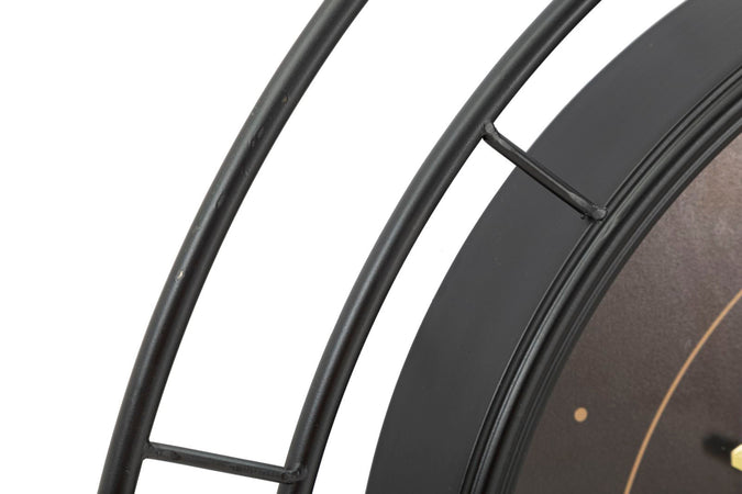 Orologio da parete in ferro color nero per salotto e cucina