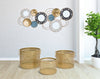 Porta vasi struttura in metallo color oro per interni set da 3