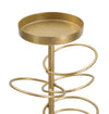 Porta candela con anelli struttura in metallo color oro e marmo per interni