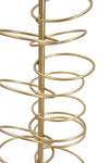 Porta candela con anelli struttura in metallo color oro e marmo per interni