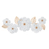 Pannello decorativo fiori bianchi in ferro per decorazioni ambienti