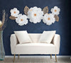 Pannello decorativo fiori bianchi in ferro per decorazioni ambienti