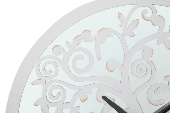 Orologio da parete con albero colore bianco per salotto e cucina