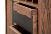Libreria Yellowstone in legno di acacia e metallo per interno