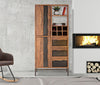 Libreria Yellowstone in legno di acacia e metallo per interno
