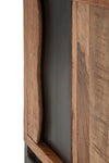 Comodino Yellowstone struttura in legno di acacia e metallo per interni